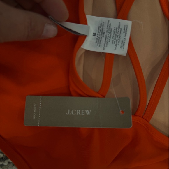 J.Crew  NWT Playa Women’s Open Back criss cross  Orange One Piece SwimSuit M - Picture 16 of 16